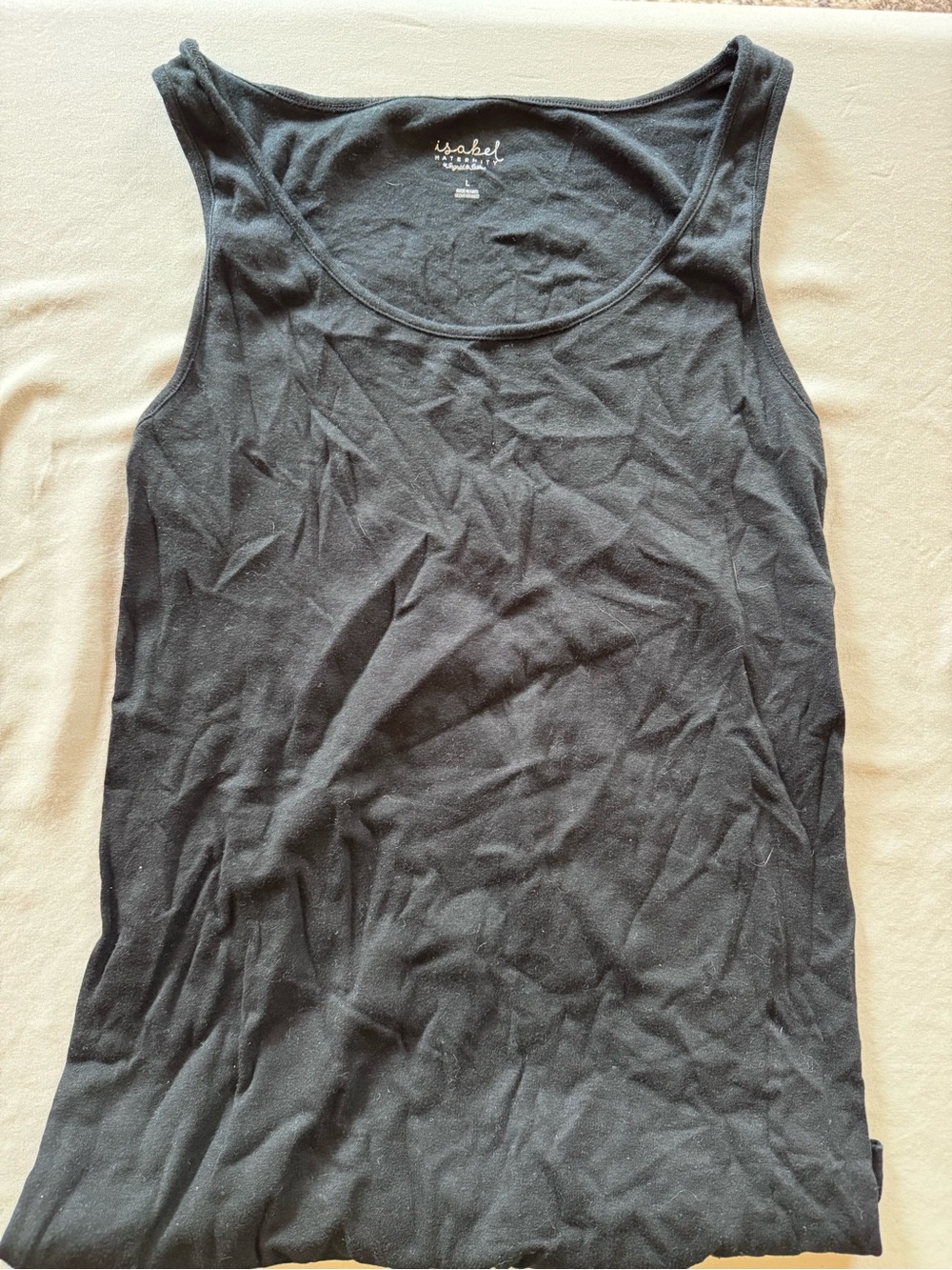 Isabel Maternity by Ingrid & Isabel Black Scoop Neck Maternity Tank